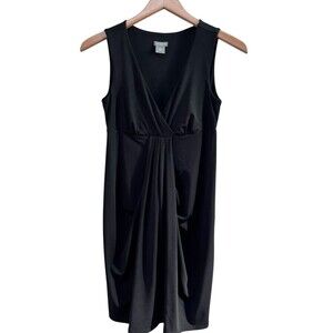 Ann Taylor Sz XSP Black Goddess Draped Sleeveless Elastic Dress Classic